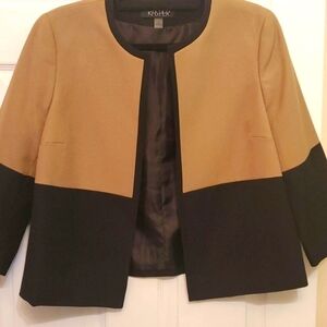 Kasper color block open front blazer